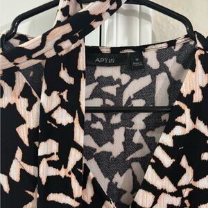 Apt. 9 Black and Cream Abstract Dress